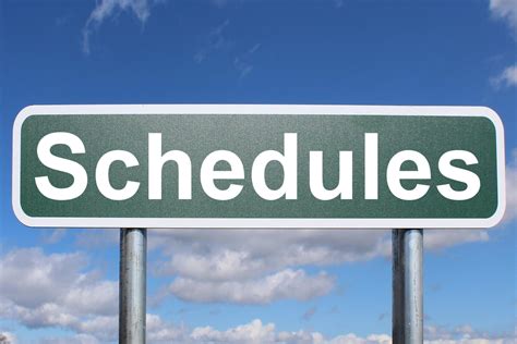 Here's the Schedule .